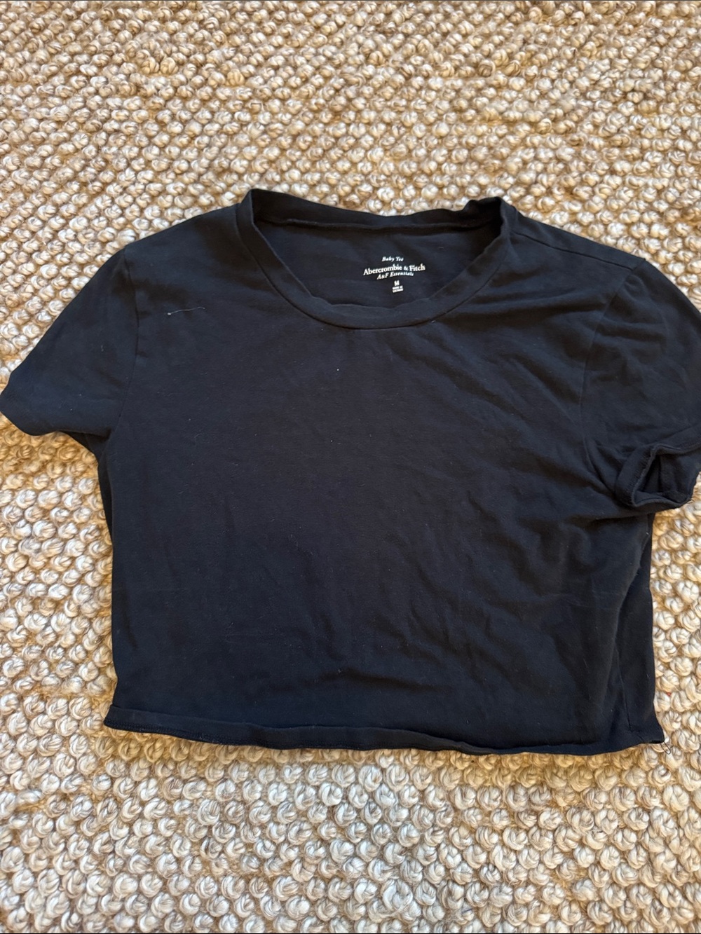 Cropped Sleeve Tee Set - Black, White & Gray (Abercrombie, Open Edit, Target) - Picture 2 of 7